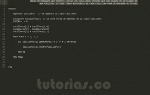 programacion en pseudocodigo: consulta clase Casillero