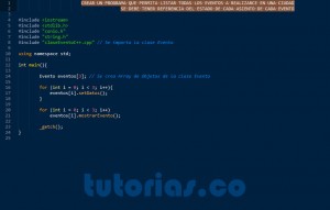 programacion en C++: consulta clase Evento