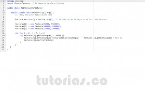 programacion en Java: consulta clase Factura