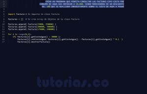 programacion en python: consulta clase Factura