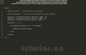 programacion en pseudocodigo: consulta clase Facultad