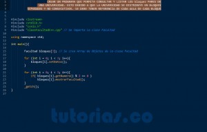 programacion en C++: consulta clase Facultad