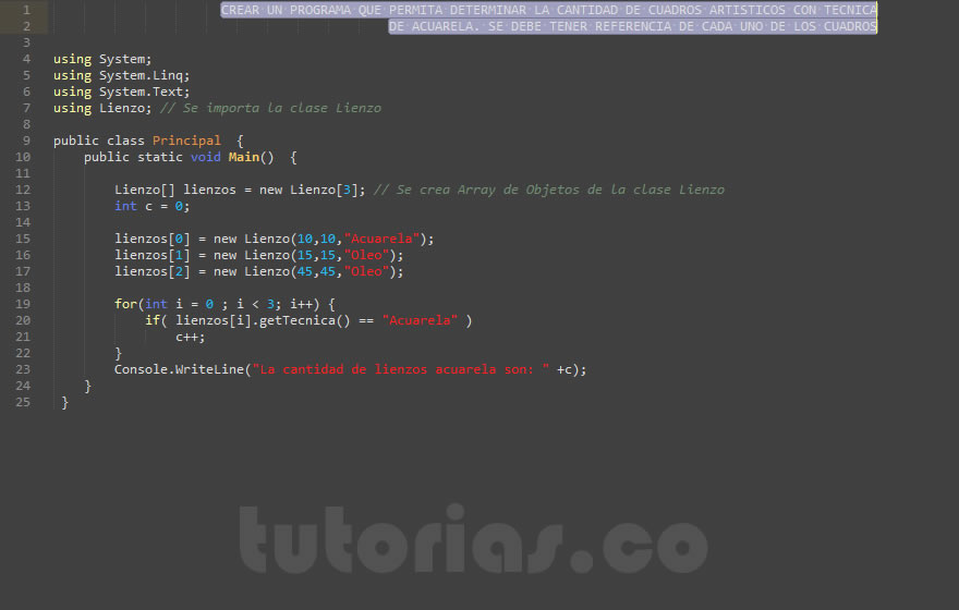 POO + visualStudio c# (consulta clase Lienzo)