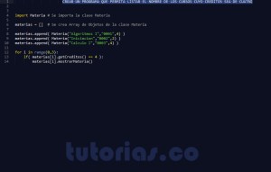 programacion en python: consulta clase Materia