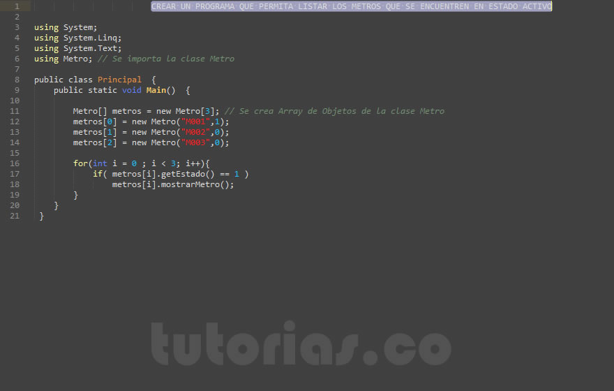 POO + visualStudio c# (consulta clase Metro)