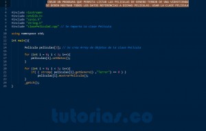 programacion en C++: consulta clase Pelicula
