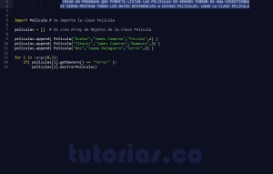 programacion en python: consulta clase Pelicula