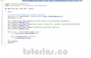 programacion en objective C: consulta clase Reservacion