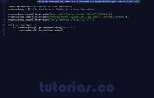 programacion en python: consulta clase Reservacion