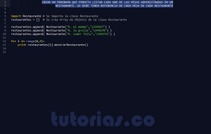 programacion en python: consulta clase Restaurante