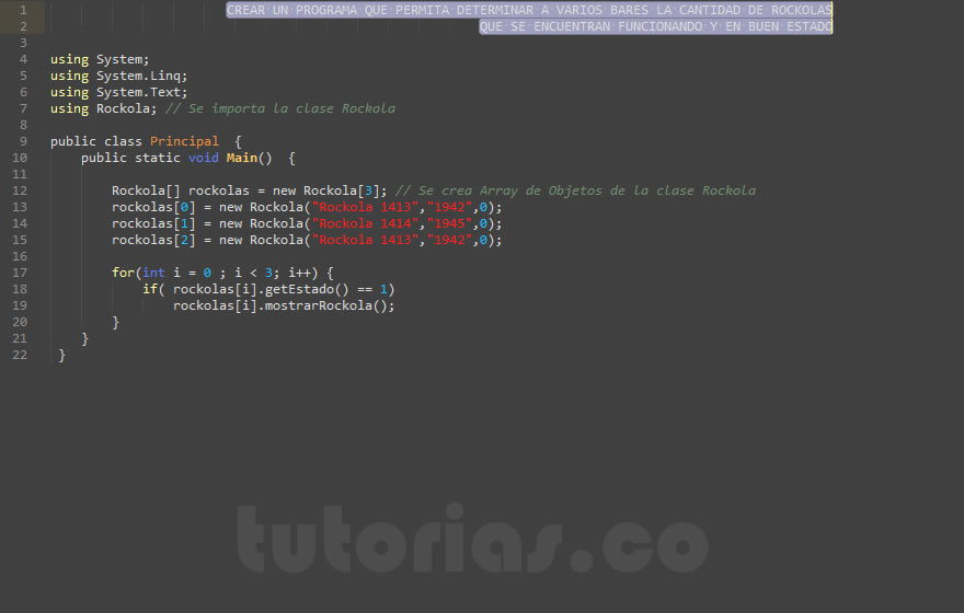 POO + visualStudio c# (consulta clase Rockola)