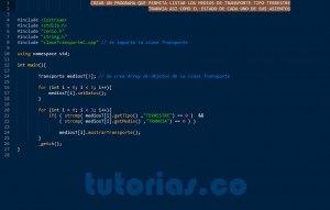 programacion en C++: consulta clase Transporte