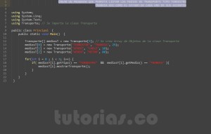 programacion en C#: consulta clase Transporte
