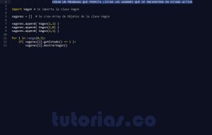 programacion en python: consulta clase Vagon