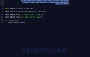 programacion en python: consulta clase Vuelo