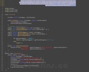 programacion en c#: clase Factura