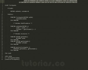 programacion en pseudocodigo: clase Torniquete