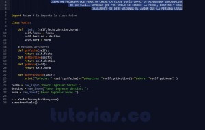 programacion en python: clase Vuelo