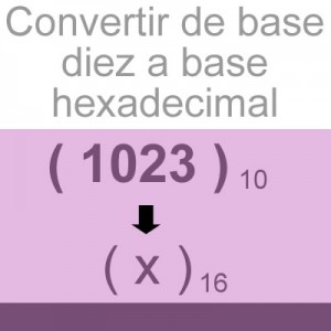 sistemas numericos: convertir decimal a hexadecimal: 1023