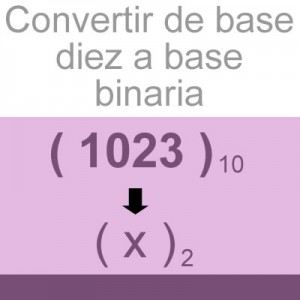 sistemas numericos: convertir decimal a binario: 1023