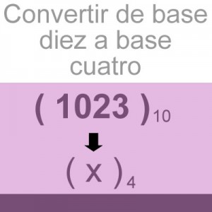 sistemas numericos: convertir decimal a base cuatro: 1023