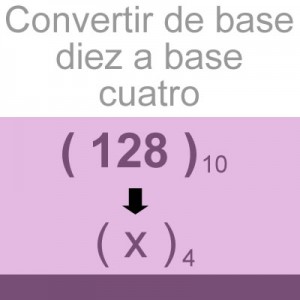 sistemas numericos: convertir decimal a base cuatro: 128