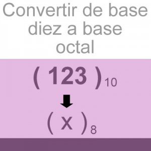 sistemas numericos: convertir decimal a octal: 123