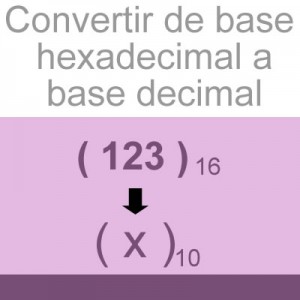 sistemas numericos: convertir de hexadecimal a decimal: 123