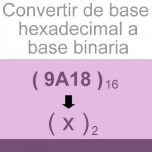 sistemas numericos: convertir de hexadecimal a binario: 9A18