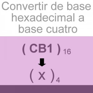 sistemas numericos: convertir de hexadecimal a base cuatro: CB1