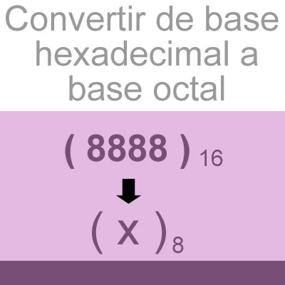 sistemas numericos (convertir de hexadecimal a octal [8888])