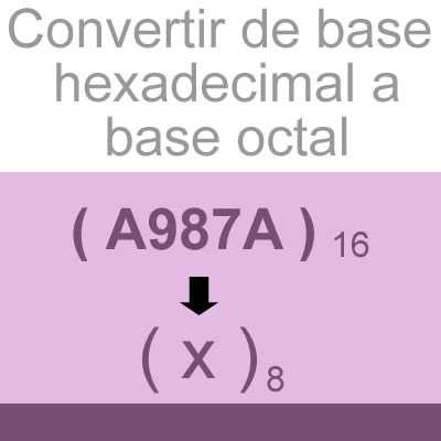 sistemas numericos (convertir de hexadecimal a octal [A987A])