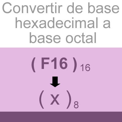 sistemas numericos (convertir de hexadecimal a octal [F16])