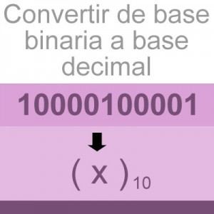 sistemas numericos: convertir de binario a decimal 10000100001