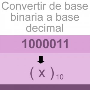 sistemas numericos: convertir de binario a decimal