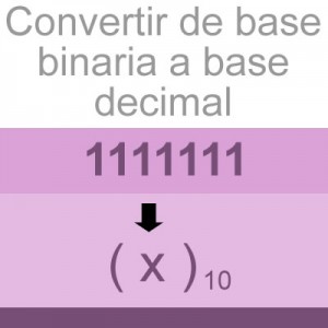 sistemas numericos: convertir de base binario a decimal: 1111111