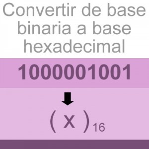 sistemas numericos: convertir de base binario a hexadecimal: 1000001001