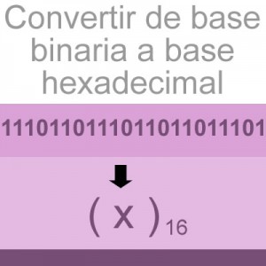 sistemas numericos: convertir de binario a hexadecimal: 1110110111011011011101