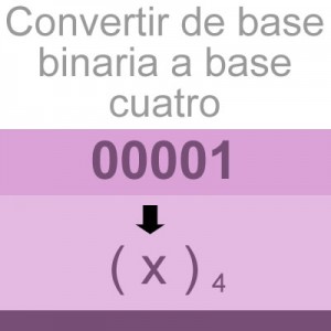 sistemas numericos: convertir de base 2 a base 4 (00001)