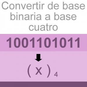 sistemas numericos: convertir de base binaria a base cuatro: 1001101011