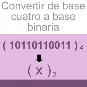 sistemas numericos: convertir de base cuatro a binario: 10110110011