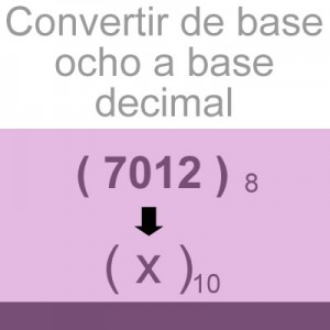 sistemas numericos: convertir de octal a decimal: 7012