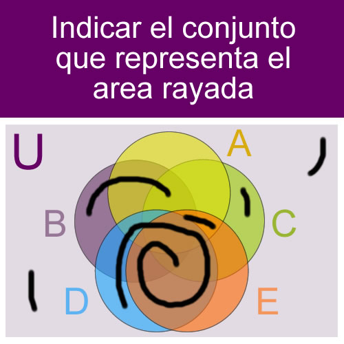 Describir conjunto diagrama (complemento diferencia diferencia simetrica con union interseccion)