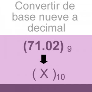 sistemas numericos: convertir fraccion base nueve a decimal: 71.02