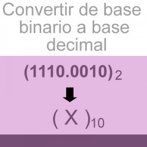 sistemas numericos: convertir fraccion binaria a decimal: 1110.0010