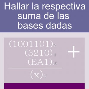sistemas numericos: suma de varias bases bin+hex+cuatro