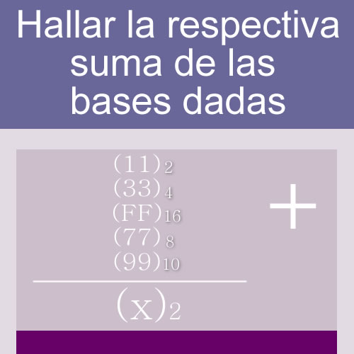 sistemas numericos + suma de varias bases (base bin+cua+hex+oct+dec)