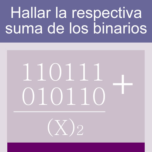 sistemas numericos + suma de bases (binarios: 6 bits dos hileras)