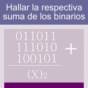 sistemas numericos: suma de bases binarias 6 bits tres hileras