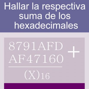 sistemas numericos: suma de hexadecimales 7 digitos en dos hileras